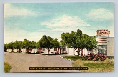 Tower Motel Helena,MT Lewis and Clark County Montana Vintage Postcard