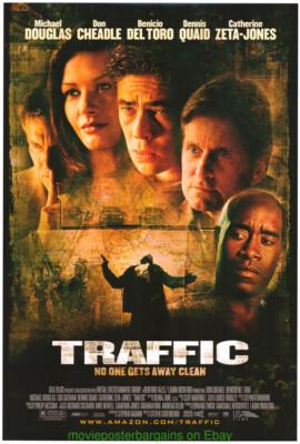 TRAFFIC MOVIE POSTER Original SS 27x40 Michael Douglas Benicio Del Toro 2000