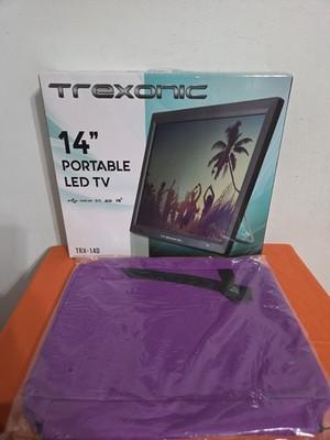 Trexonic Purple 14" Portable LED TV TRX-14D With Carrying Bag