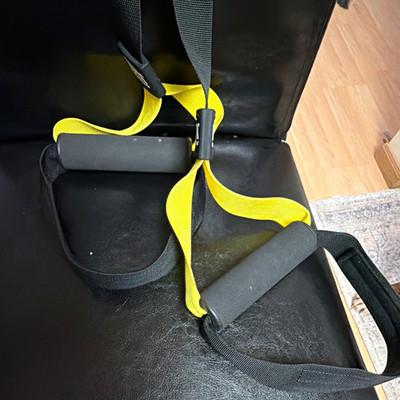 TRX Adjustable Suspension Trainer Nylon Straps w/ Handles Yellow/Black