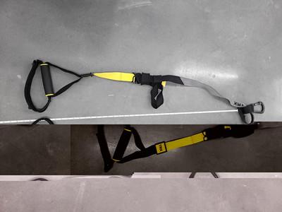 TRX Suspension Trainer Adjustable Nylon/Metal Straps Black Yellow Gray