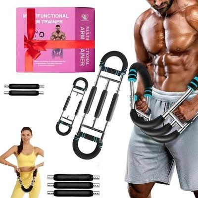Twister Arm Trainer 20-270 lbs, NUJFITNESS Twister Bar with 3 Detachable Spri...