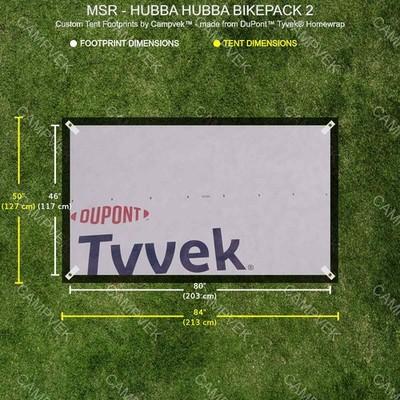 Tyvek Footprint for the MSR HUBBA HUBBA BIKEPACK 2 Tent