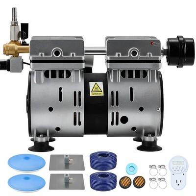 Uimoso 5.2CFM Pond Aeration Kit for 3-Acre with 3/4 HP Compressor & 2 Diffusers