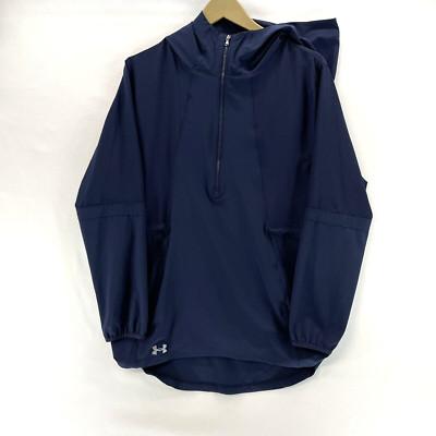 Under Armor Men's Pullover Jacket 1/2 Half Zip Heatgear Mesh Oversized Blue Size
