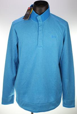 Under Armour Golf NWT $75 Men's 1/4 Snap Pullover Sweater Size XL Sky Blue