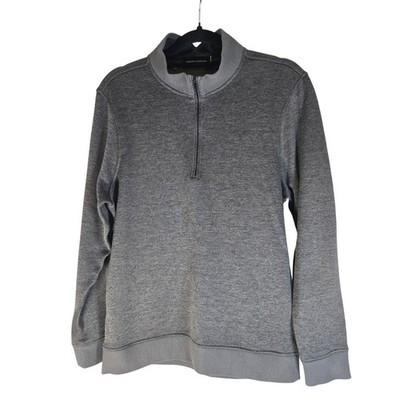 Under Armour Men Heather Gray 1/4 Zip Fleece Pullover Mock Neck Size Medium