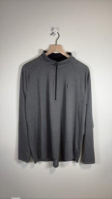Under Armour Men's Gray HeatGear 1/4 Zip Pullover Long Sleeve Loose Fit