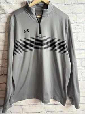 Under Armour Men's Qualifier Novelty 1/4 Zip Pullover Size XL Gray Loose Fit
