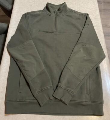 Under Armour Storm Cold Gear Fleece Pullover Green 1/4 Zip Mens Medium