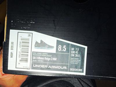 Under Armour TriBase Reign 3 NM Men's Low Top Sneaker Black/Gray 3025124-003