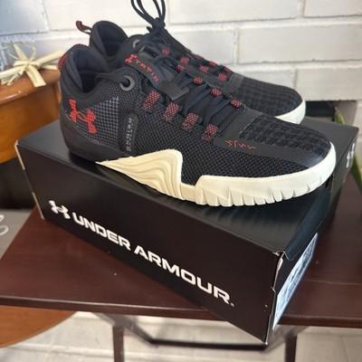 Under Armour TriBase Reign 6 Training Black White Red 3027341 Mens US 10.5