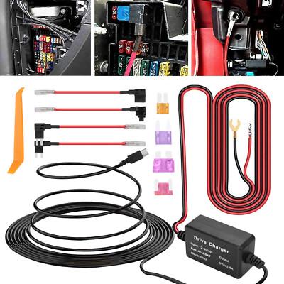 Universal Mini Type C Dash Cam Hard Wire Cable Fuse Kit DC 12V-24V to 5V Car DVR
