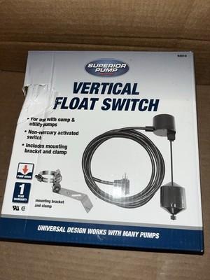 Universal Vertical Float Switch for Submersible Sump & Sewage Pumps w/ 10' Cord