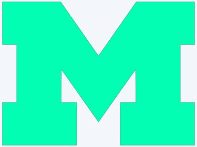 UofM Michigan Block M Vinyl Decal Sticker - You choose color and size