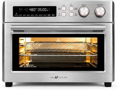 VAL CUCINA Infrared Heating 26.3 QT Air Fryer Toaster Oven, Large Countertop Con