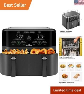 Versatile 6QT Touchscreen Double Basket Air Fryer - Crisp & Cook Simultaneously
