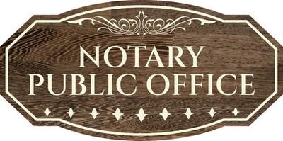Victorian Plus Notary Public Office Wall or Door Sign | Legal and Courtroom