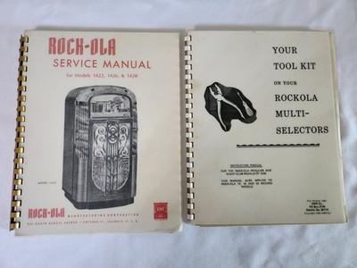 Vintage 1946 ROCK-OLA Jukebox SERVICE MANUAL Model 1422 plus 1426 1428 Book