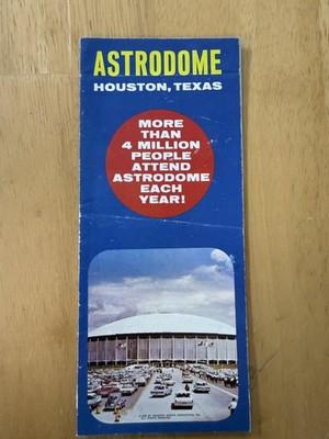 Vintage 1968 Astrodome Houston Texas Astroworld 8th Wonder Brochure Map Guide