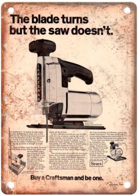 Vintage 1969 Sears Craftsman Tools Ad Reproduction Metal Sign Z323
