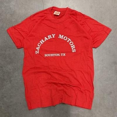Vintage 80s Zachary Motors Houston TX Single Stitch Tee Texas Tops Red Medium