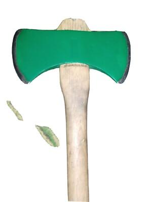 VINTAGE COLLINS 3-1/2 LB DOUBLE BIT AXE, NEW HICKORY 28" HANDLE ZOMBIE KILLER
