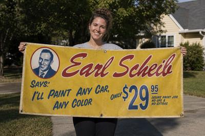 VINTAGE EARL SCHEIB BANNER Auto Paint jobs for $29.95 repro 4 Garage, Man Cave