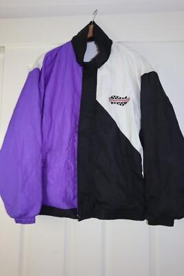 Vintage Houston Motor Speedway Windbreaker Tracksuit Top Full Zip Jacket USA - S