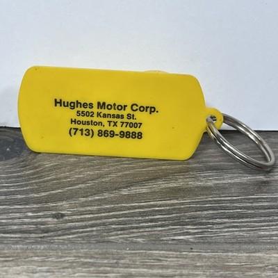 Vintage Houston Texas Hughes Motor Corp Dealership Loose Nut Detector Keychain
