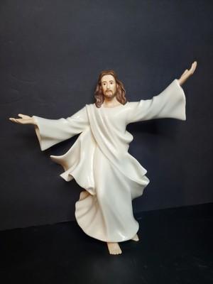 Vintage Jesus Ascension Transfiguration 8" Porcelain Figurine With Hanger RARE