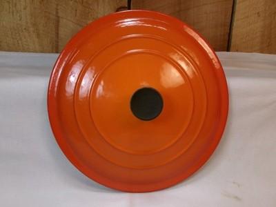 Vintage Le Creuset Flame Orange Enameled Cast Iron 8" Replacement Lid Size C