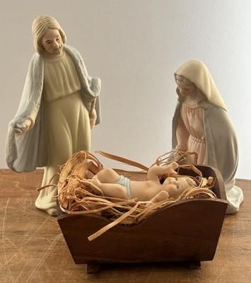 Vintage Lefton Christopher Collection Bethlehem Nativity Set 1984