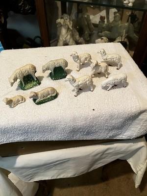 Vintage Nativity Heard Of Sheep 9 Total