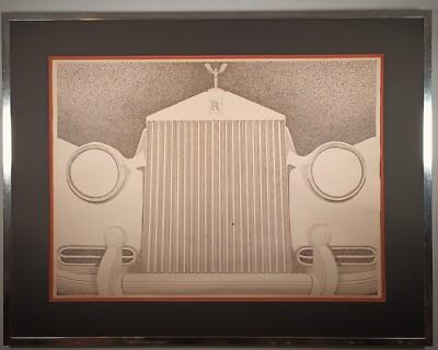 Vintage Original Double R Lithograph by Listed Artist Laura L Hamblen