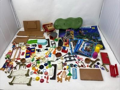Vintage Playmobil Lot Figures Accessories Weapons Tools Catalogs Mixed Huge Set