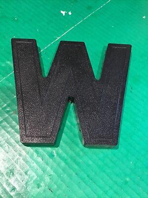 Vintage Wagner Sign 6 1/4" Plastic marquee sign letter W black personalize Craft