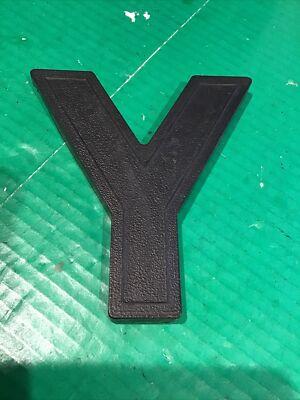 Vintage Wagner Sign 6 1/4" Plastic marquee sign letter Y black personalize Craft