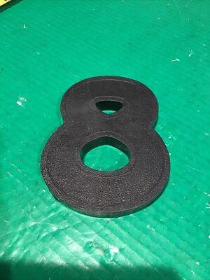 Vintage Wagner Sign 6 1/4" Plastic marquee sign Number 8 black personalize Craft