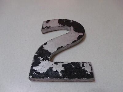 VINTAGE WAGNER SIGN SERVICE MARQUEE ALUMINUM NUMBER 2 6 INCH TALL