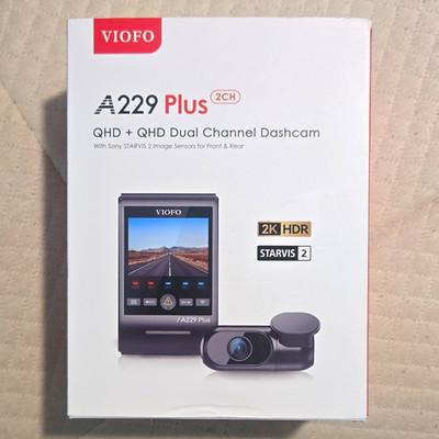 VIOFO A229 Plus 2k/QHD QHD Dual Channel (2CH) DashCam Front and Rear 1440p New