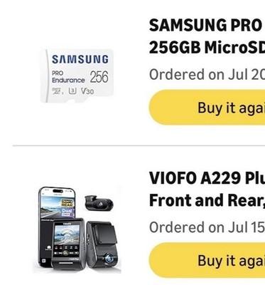 VIOFO A229 Plus Front & Rear Dash Cam + Samsung PRO Endurance 256GB SD Card