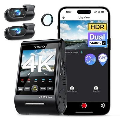 VIOFO A229 Pro 4K 3CH Dash Cam HDR for Front & Rear & Inside with STARVIS 2