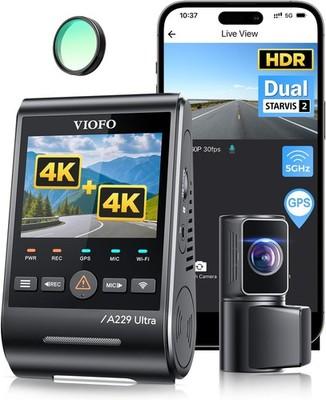 VIOFO Dash Cam Ultra 4K 2CH GPS Voice Control 5G WiFi
