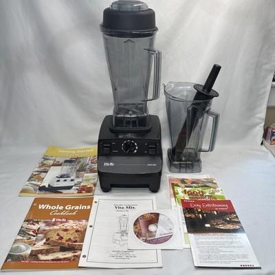 Vita-Mix Super 5000 Black Blender Bundle Wet + Dry Pitchers Pusher Manuals
