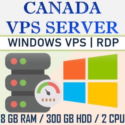VPS Server 8GB RAM 300GB HDD | RDP Access | 1 Year