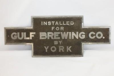 Vtg 1930s Gulf Brewing Co Company Grand Prize Beer Sign Advertising Houston Tx