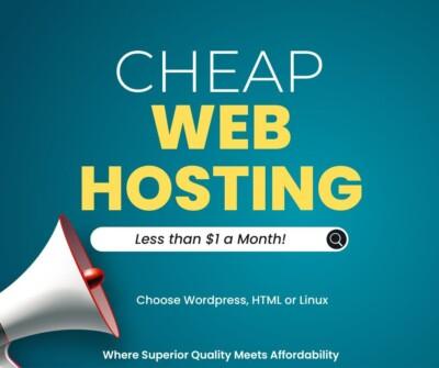 Webhosting less than $1.00 - CHEAP Web Hosting - Wordpress, HTML or Linux