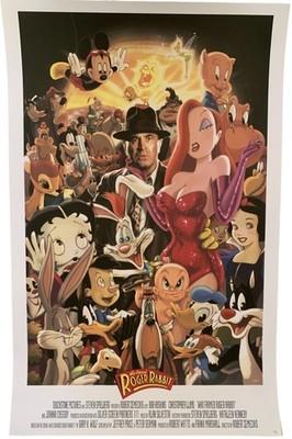 Who Frame Roger Rabbit Eddie Holly Commission 24x36 Mondo AMP Screen Print xx/50