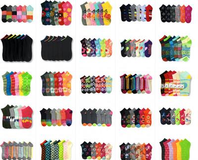 Wholesale Lot Women's Girl Mixed Assorted Designs Ankle No show Low Cut Socks